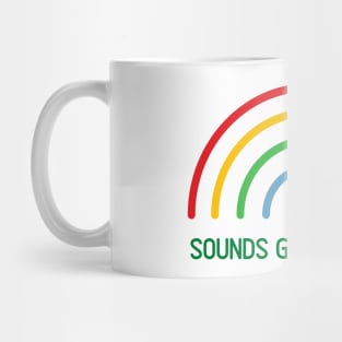 Sounds great but no funny introvert stay at home rainbow colorful Mug